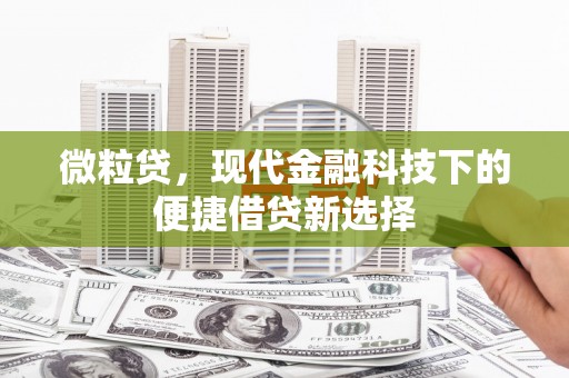 泉州微粒贷，现代金融科技下的便捷借贷新选择