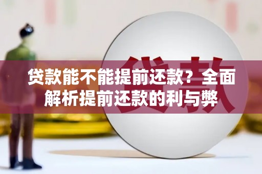 泉州贷款能不能提前还款？全面解析提前还款的利与弊