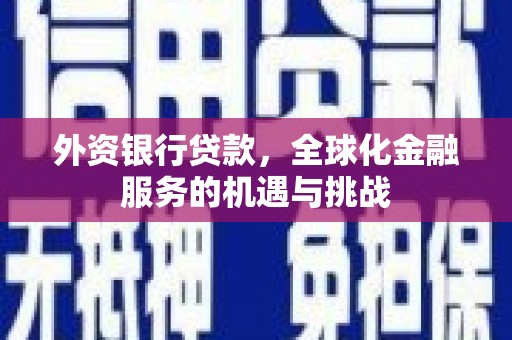 泉州外资银行贷款，全球化金融服务的机遇与挑战