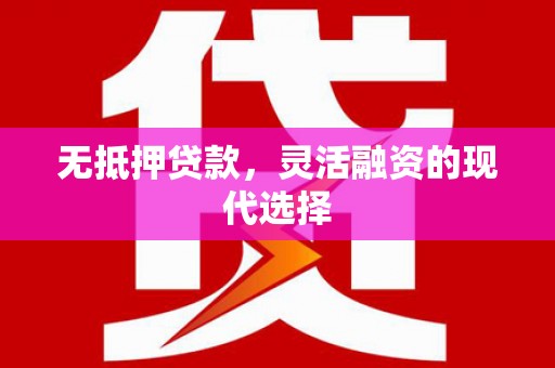 泉州无抵押贷款，灵活融资的现代选择