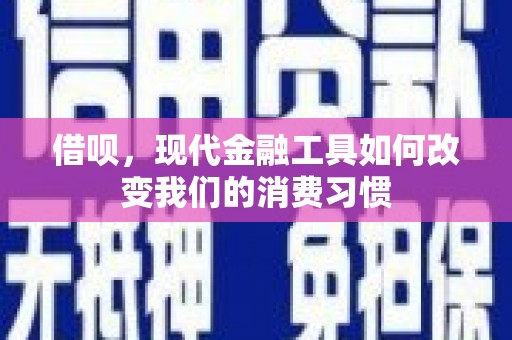 泉州借呗，现代金融工具如何改变我们的消费习惯