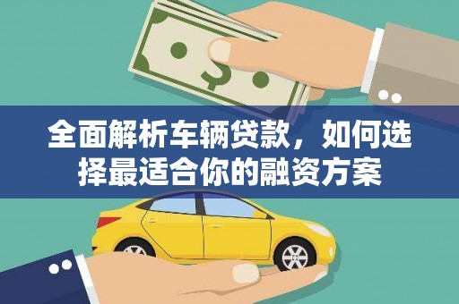 泉州全面解析车辆贷款，如何选择最适合你的融资方案